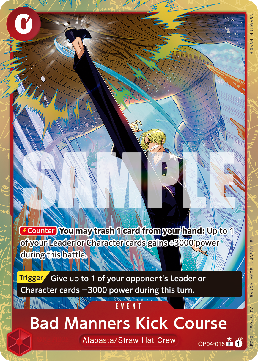 Bad Manners Kick Course One Piece card