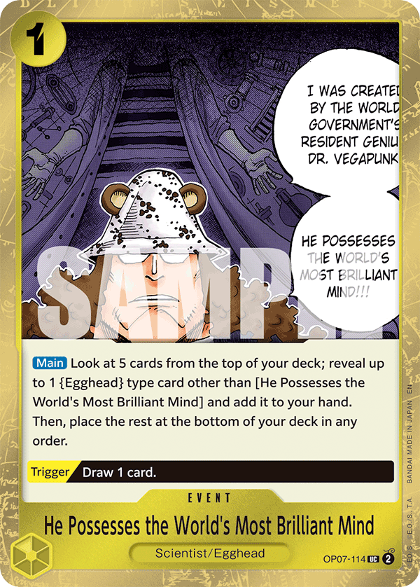 He Possesses the World's Most Brilliant Mind One Piece card