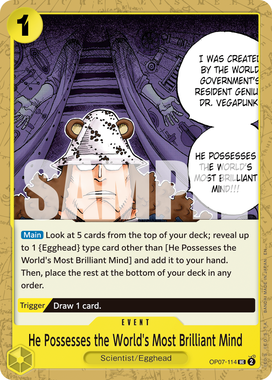 He Possesses the World's Most Brilliant Mind One Piece card