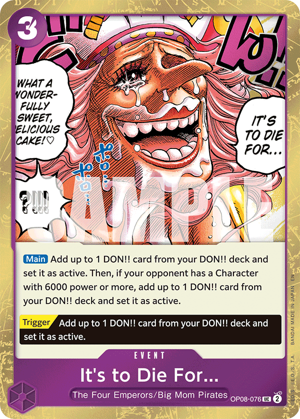 It's to Die For... One Piece card