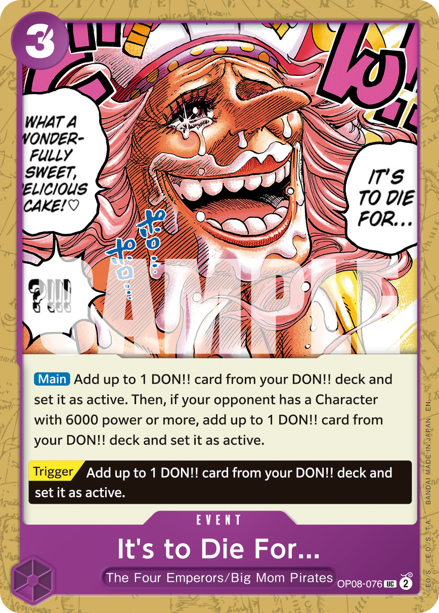 It's to Die For... One Piece card