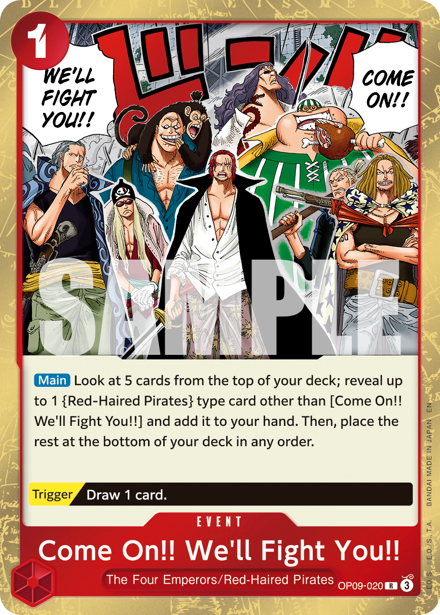 Come On!! We'll Fight You!! One Piece card