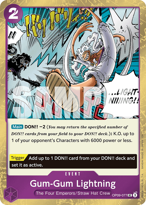 Gum-Gum Lightning One Piece card