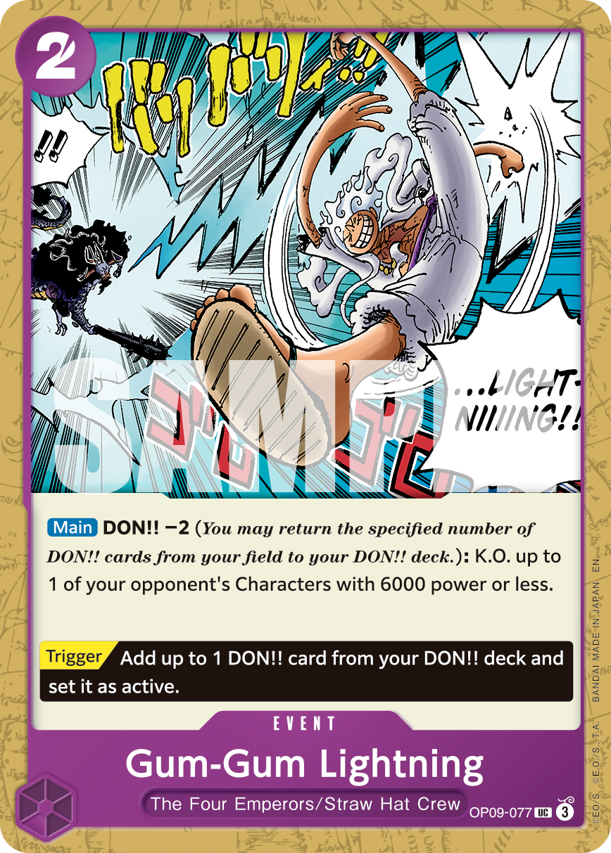 Gum-Gum Lightning One Piece card