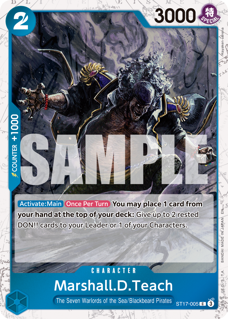 Marshall.D.Teach One Piece card