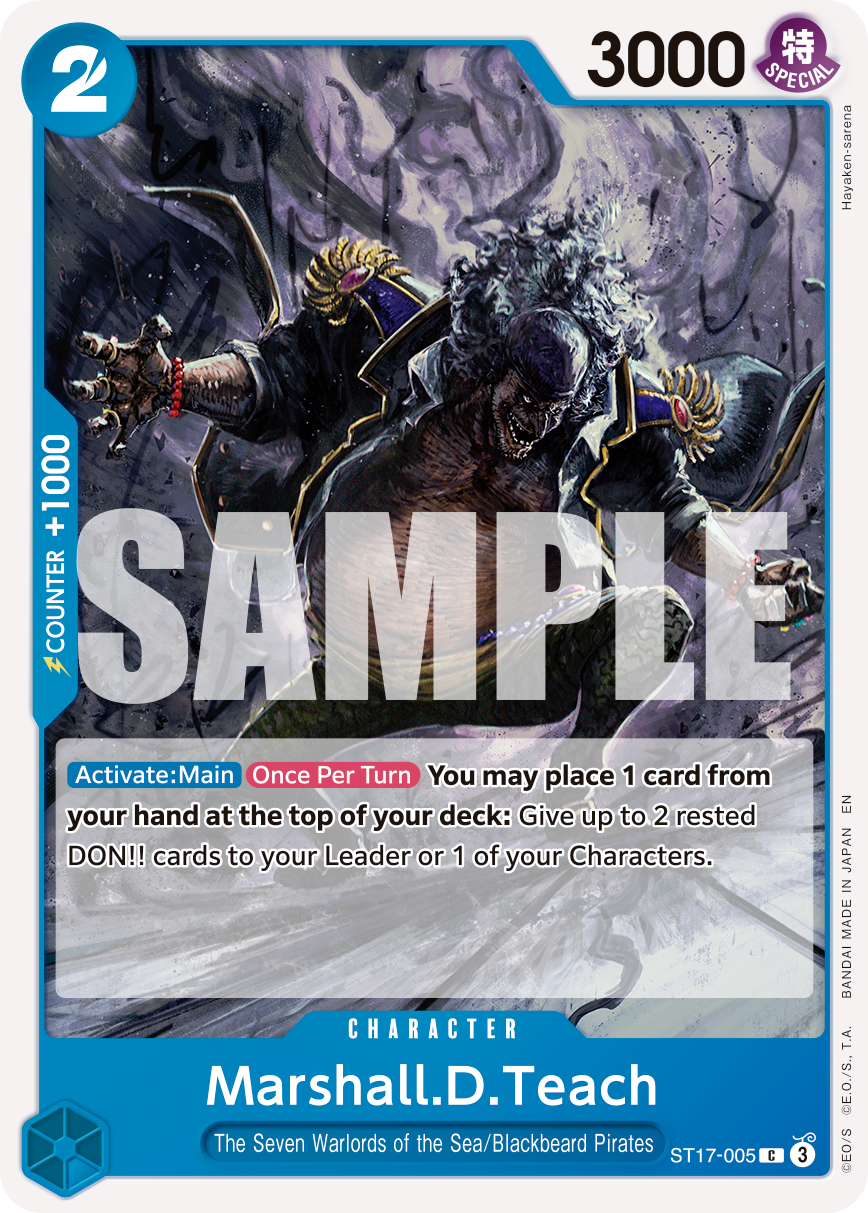 Marshall.D.Teach One Piece card
