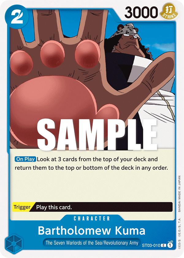 Bartholomew Kuma One Piece card