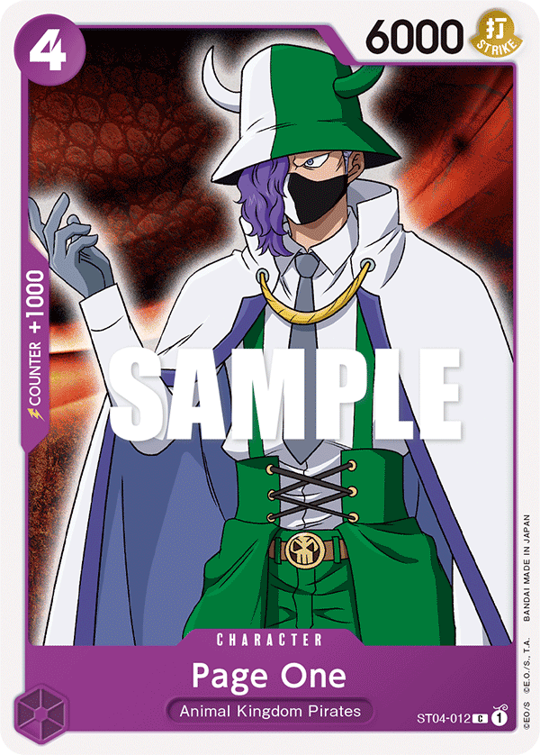 Page One One Piece card