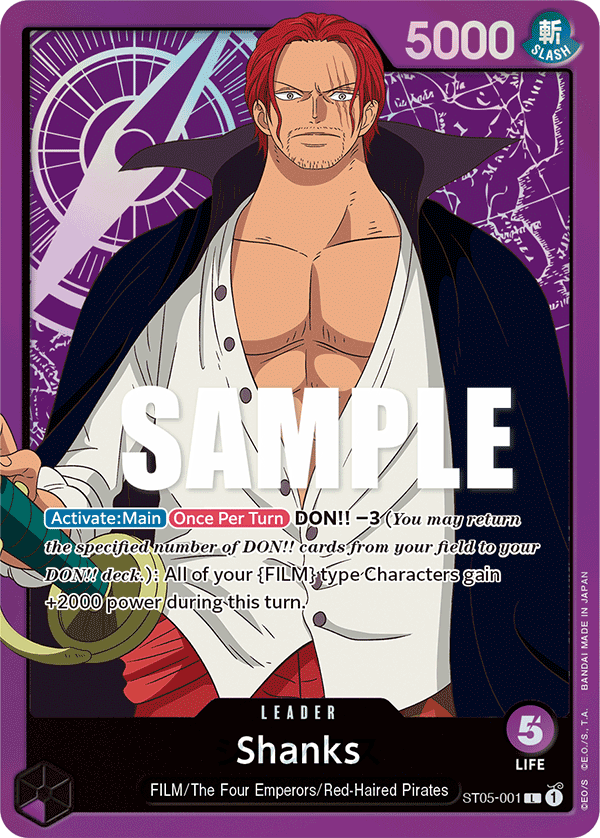 Shanks One Piece card
