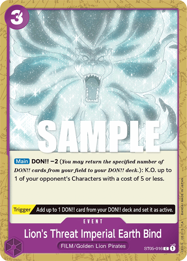 Lion's Threat Imperial Earth Bind One Piece card