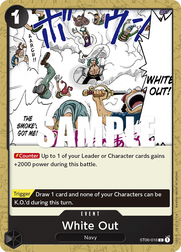 White Out One Piece card