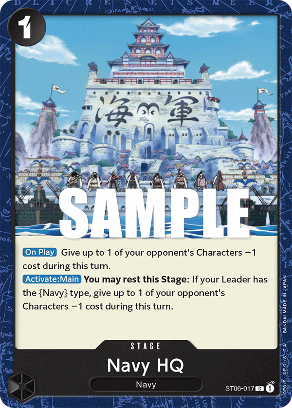 Navy HQ One Piece card