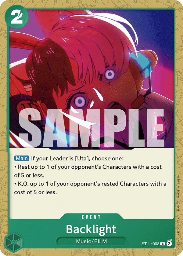 Backlight One Piece card