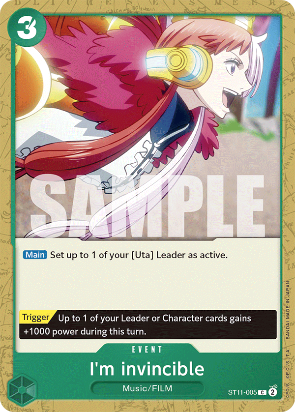 I'm invincible One Piece card