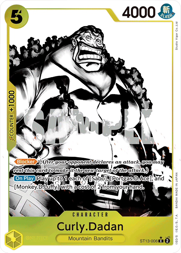 Curly.Dadan One Piece card
