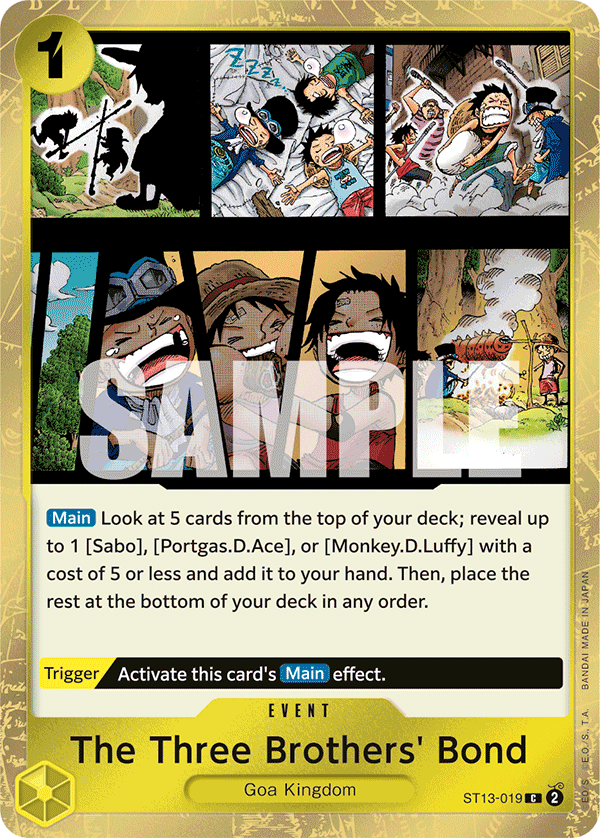 The Three Brothers' Bond One Piece card