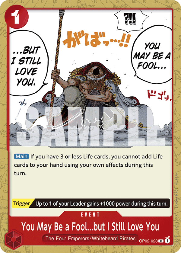 You May Be a Fool...but I Still Love You One Piece card