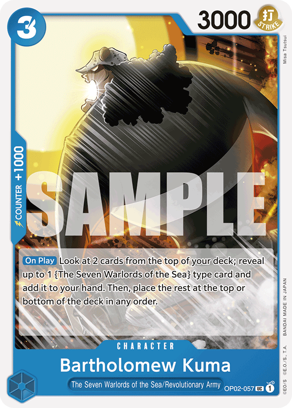 Bartholomew Kuma One Piece card