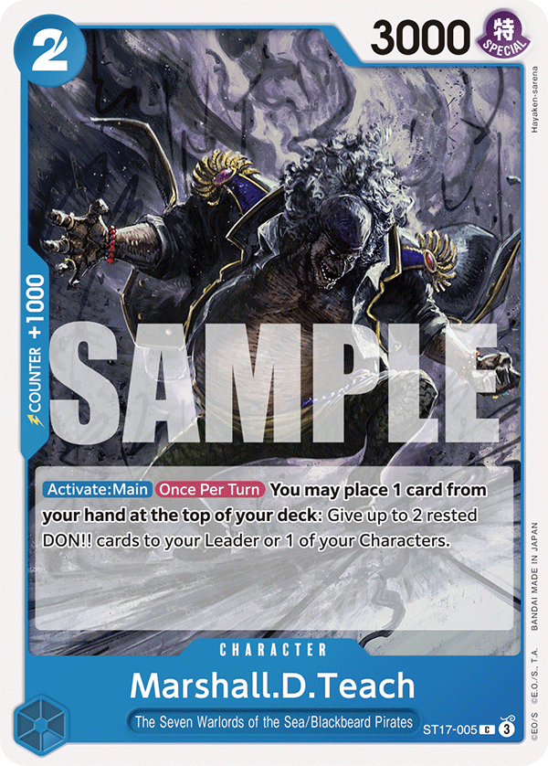 Marshall.D.Teach One Piece card