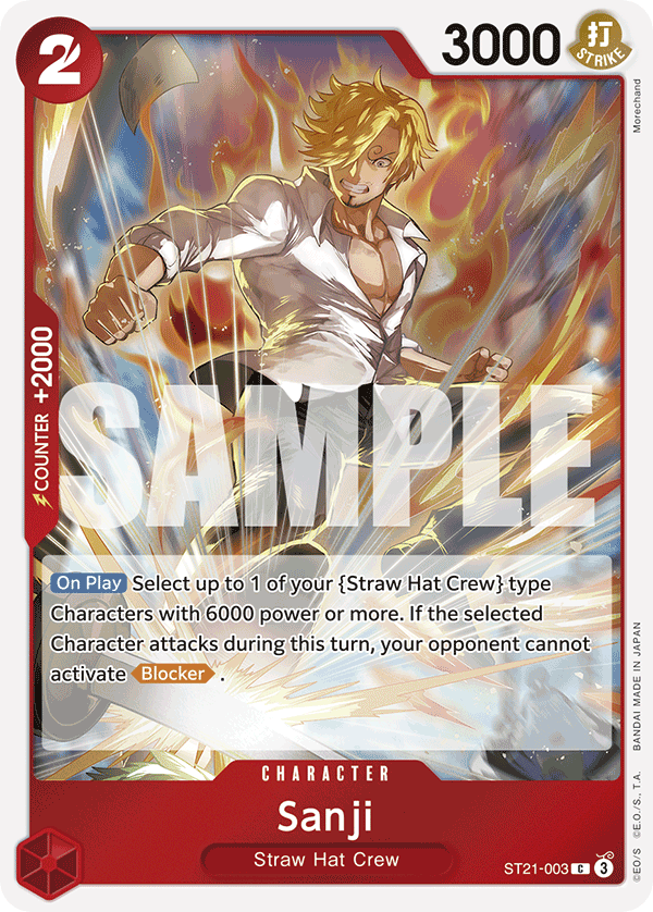 Sanji One Piece card
