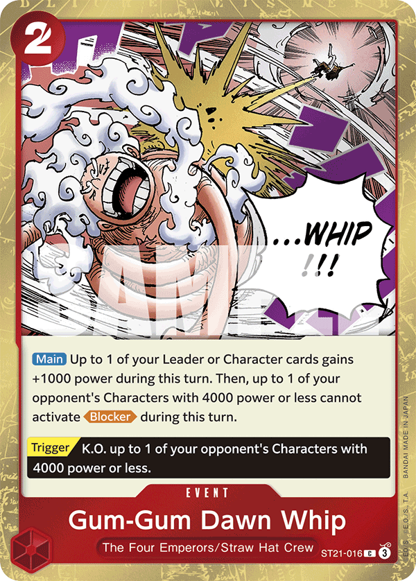 Gum-Gum Dawn Whip One Piece card