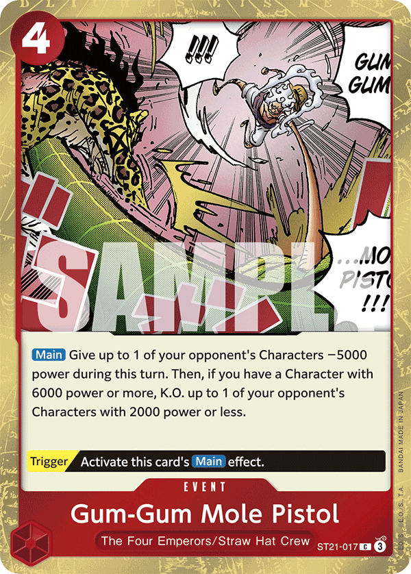 Gum-Gum Mole Pistol One Piece card