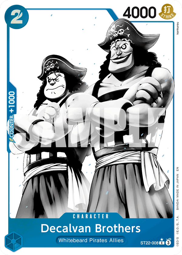 Decalvan Brothers One Piece card