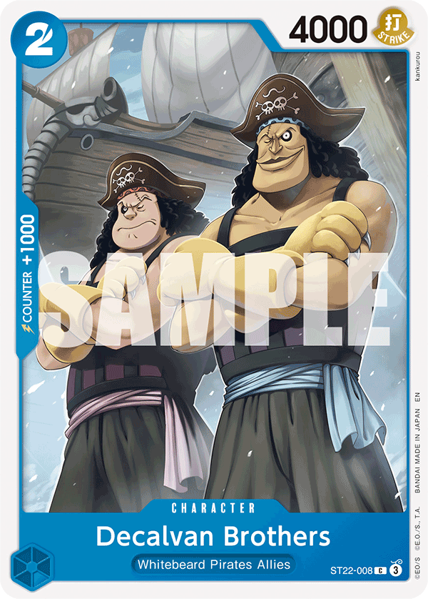Decalvan Brothers One Piece card