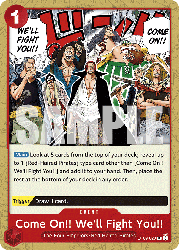 Come On!! We'll Fight You!! One Piece card
