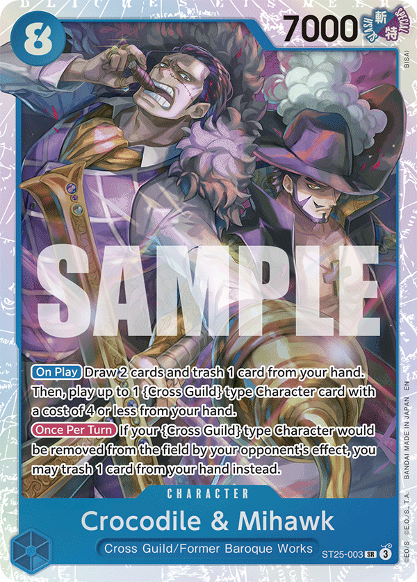 Crocodile & Mihawk One Piece card