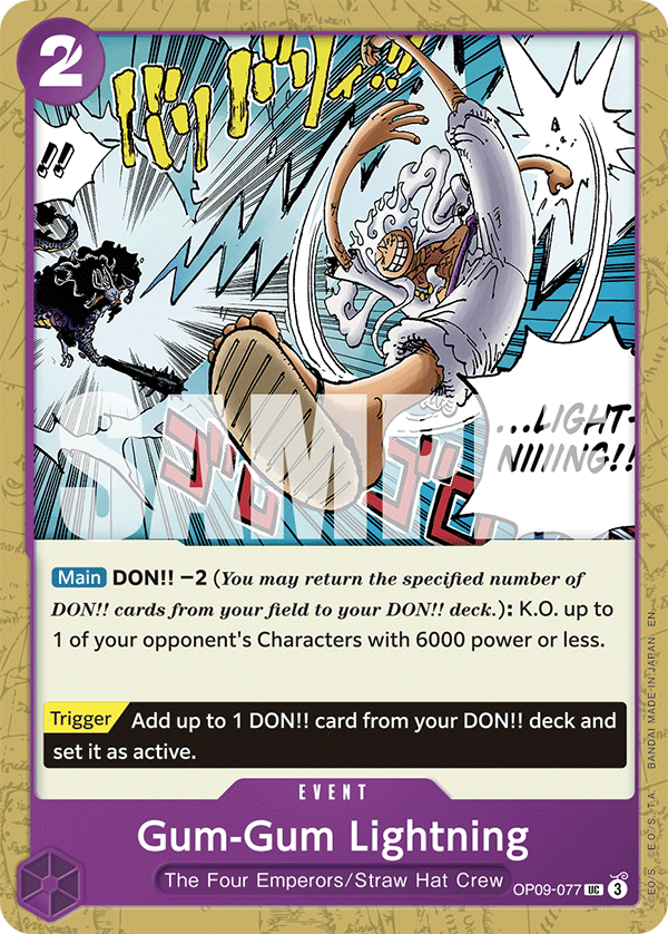 Gum-Gum Lightning One Piece card