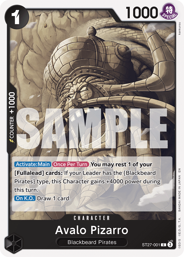 Avalo Pizarro One Piece card
