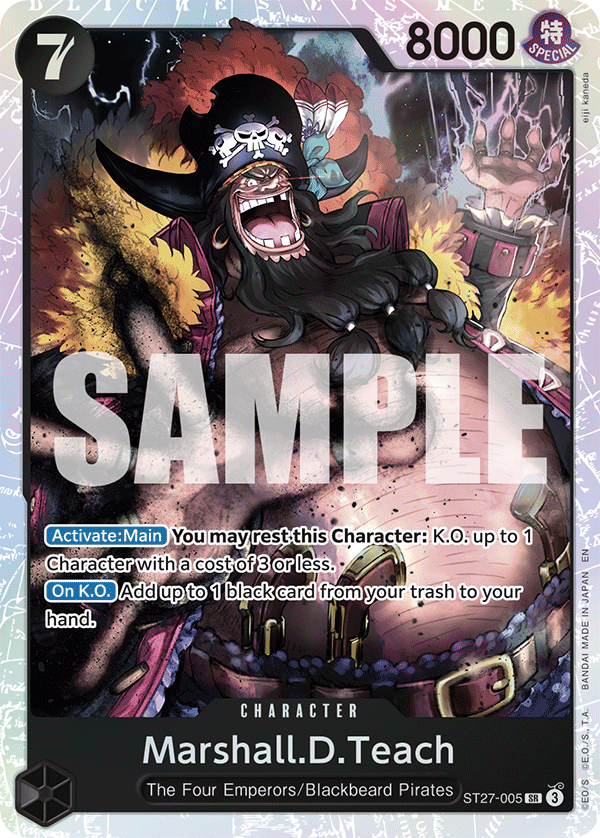 Marshall.D.Teach One Piece card
