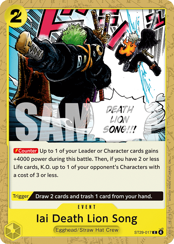 Iai Death Lion Song One Piece card