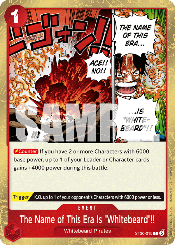 The Name of This Era Is "Whitebeard"!! One Piece card