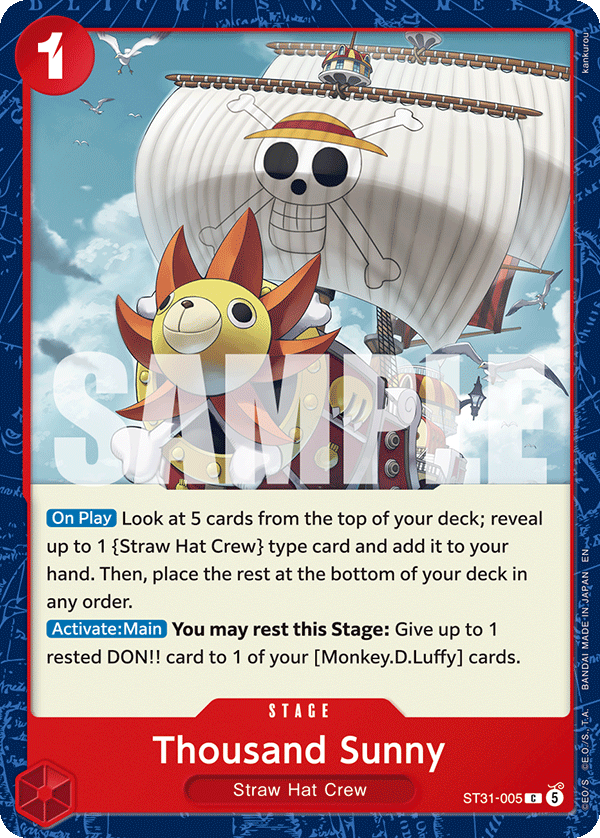 Thousand Sunny One Piece card