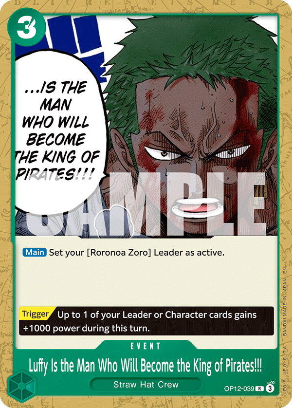 Luffy Is the Man Who Will Become the King of Pirates!!! One Piece card