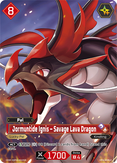 Jormuntide Ignis – Savage Lava Dragon Palworld card