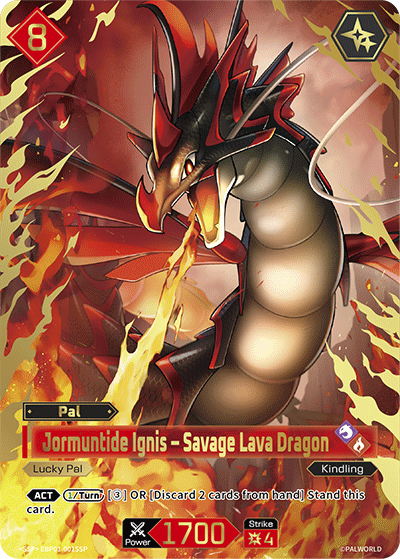 Jormuntide Ignis – Savage Lava Dragon Palworld card