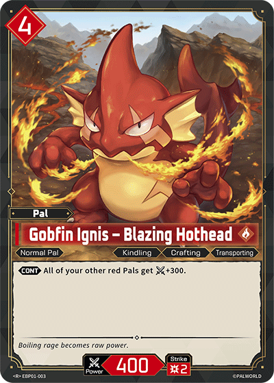 Gobfin Ignis – Blazing Hothead Palworld card