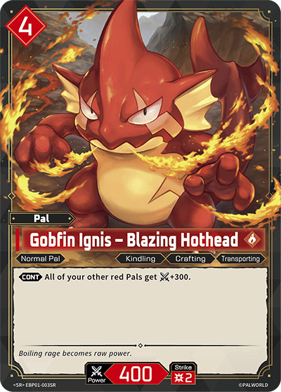 Gobfin Ignis – Blazing Hothead Palworld card