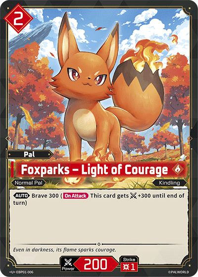 Foxparks – Light of Courage Palworld card