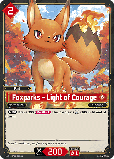Foxparks – Light of Courage Palworld card