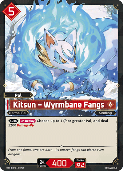 Kitsun – Wyrmbane Fangs Palworld card