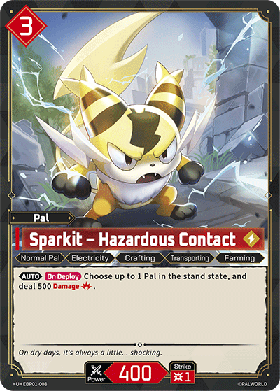 Sparkit – Hazardous Contact Palworld card