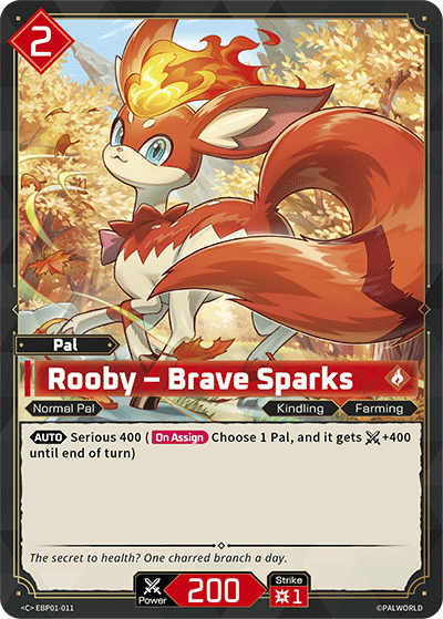 Rooby – Brave Sparks Palworld card