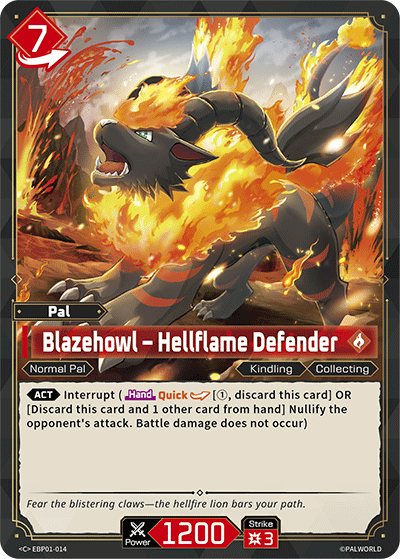Blazehowl – Hellflame Defender Palworld card