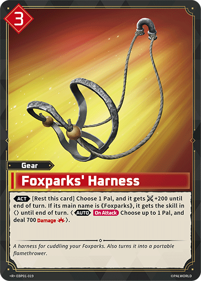 Foxparks' Harness Palworld card