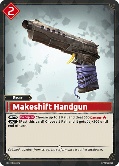 Makeshift Handgun Palworld card