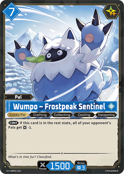 Wumpo – Frostpeak Sentinel Palworld card